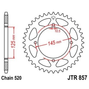 Corona JT 857 de acero con 43 dientes