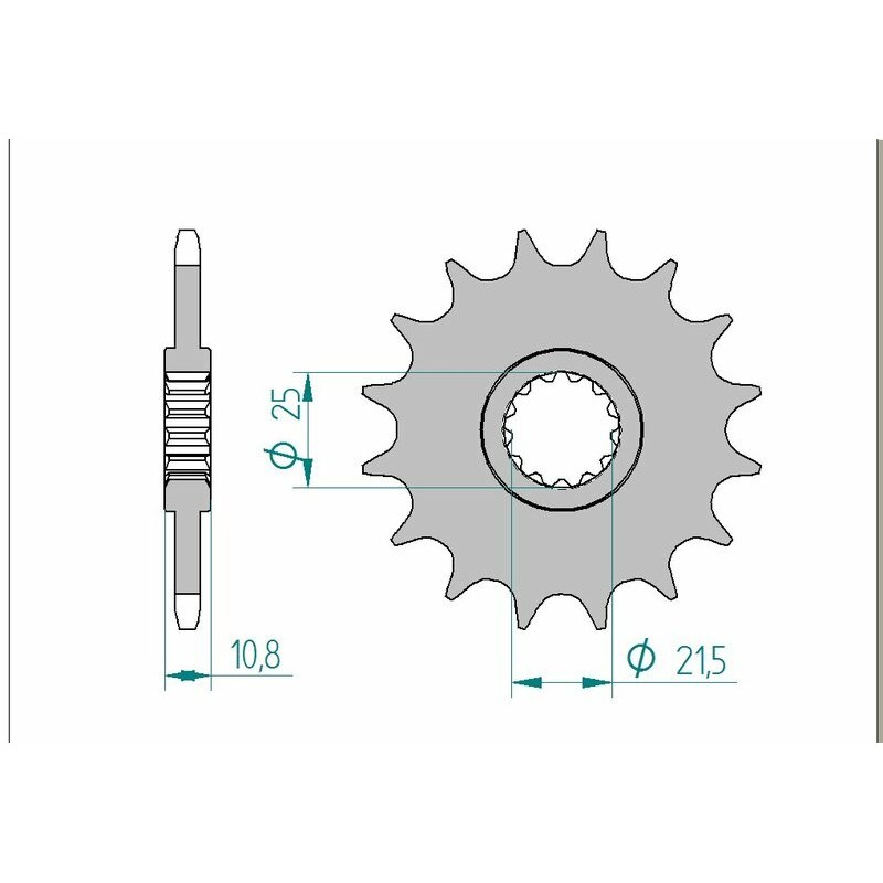 Piñón AFAM acero estándar 1512 - Paso 520