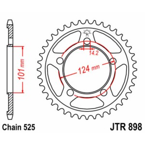 Corona JT 898 de acero con 41 dientes