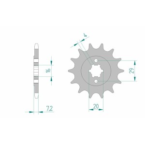 Piñón AFAM acero estándar 22305 - Paso 520