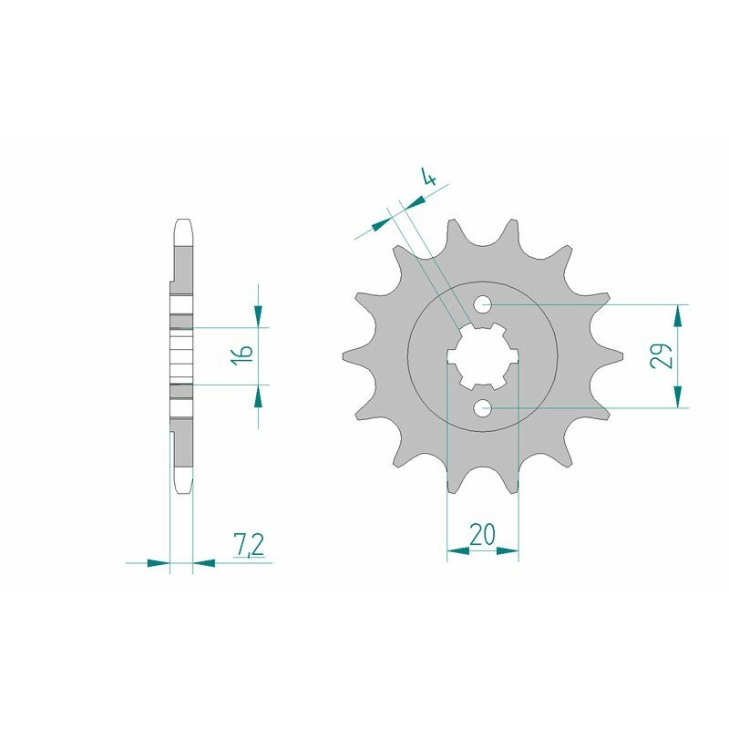 Piñón AFAM acero estándar 22305 - Paso 520