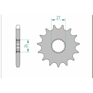 Piñón AFAM acero estándar 22900 - Paso 530