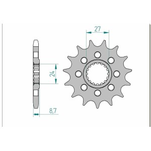 Piñón AFAM acero estándar 22901 - Paso 525