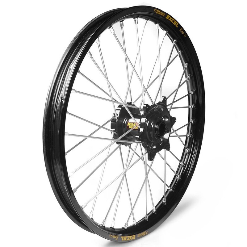 Rueda completa Haan Wheels aro negro 19-1,40 buje negro 1 33014/3/3