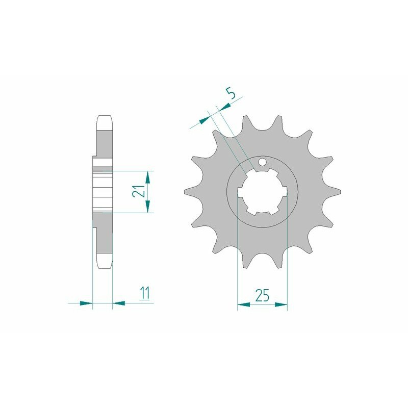 Piñón AFAM acero estándar 24400 - Paso 530