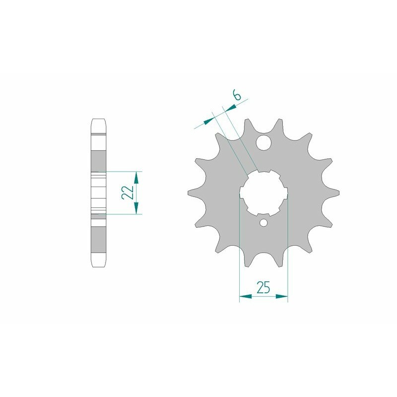 Piñón AFAM acero estándar 24401 - Paso 530
