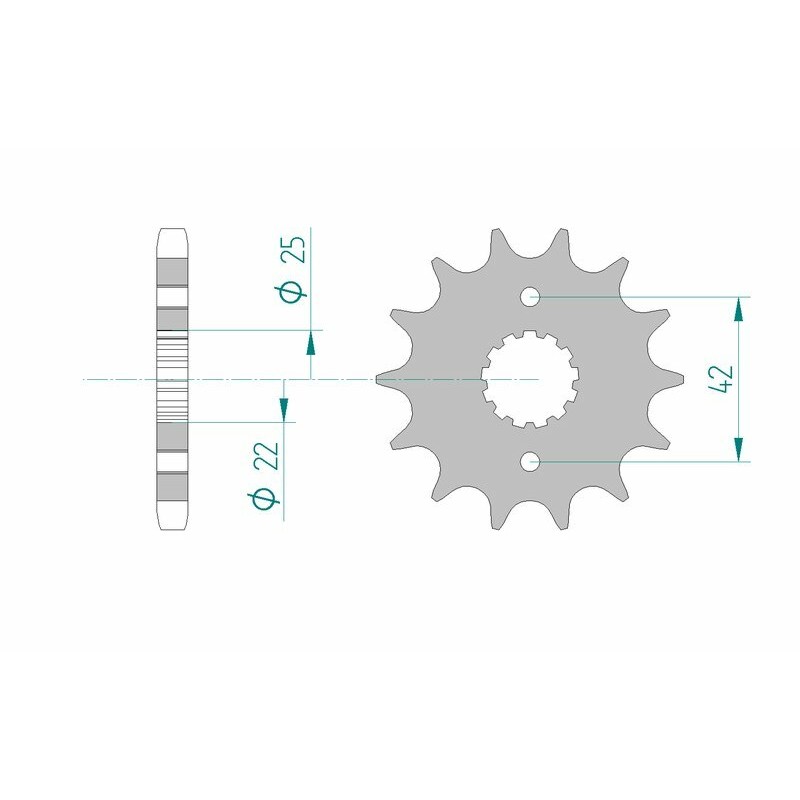 Piñón AFAM acero estándar 24500 - Paso 530
