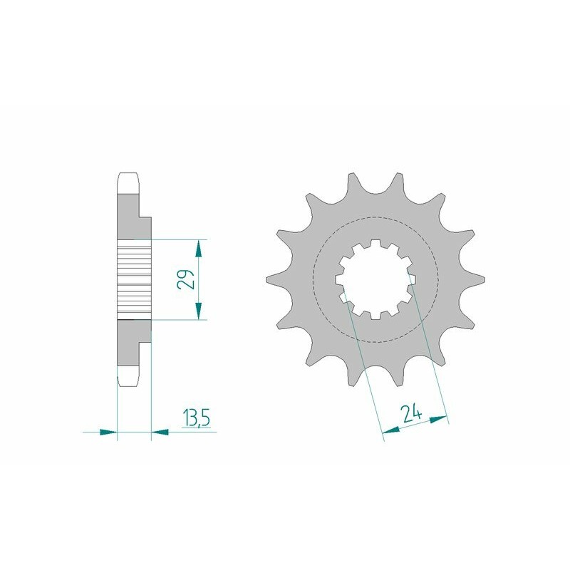 Piñón AFAM acero estándar 24900 - Paso 530