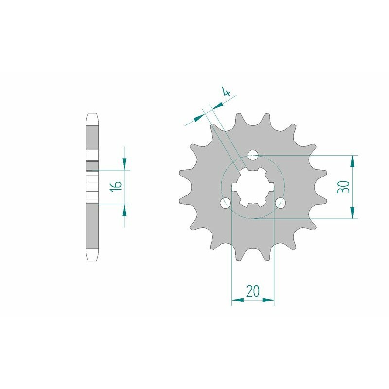 Piñón AFAM acero estándar 33200 - Paso 428