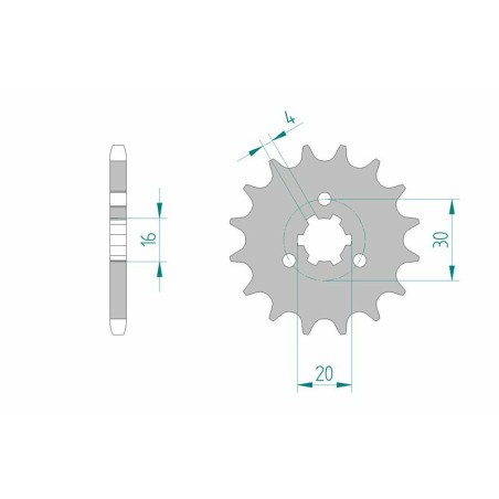 Piñón AFAM acero estándar 33200 - Paso 428