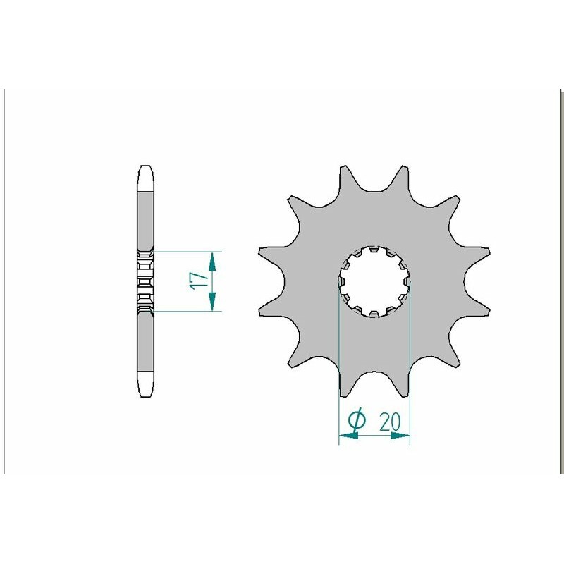 Piñón AFAM acero estándar 40300 - Paso 520