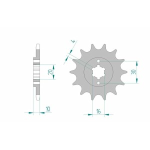 Piñón AFAM acero estándar 46203 - Paso 520