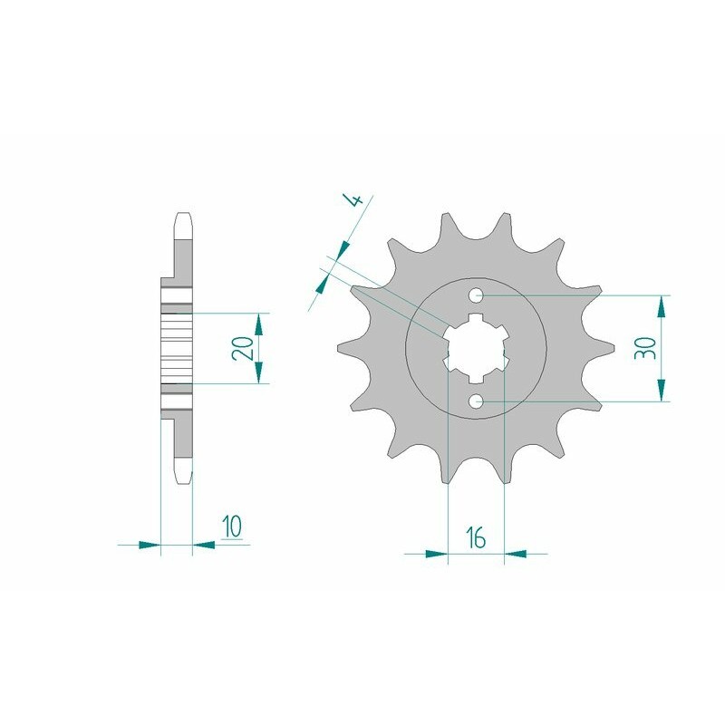 Piñón AFAM acero estándar 46203 - Paso 520