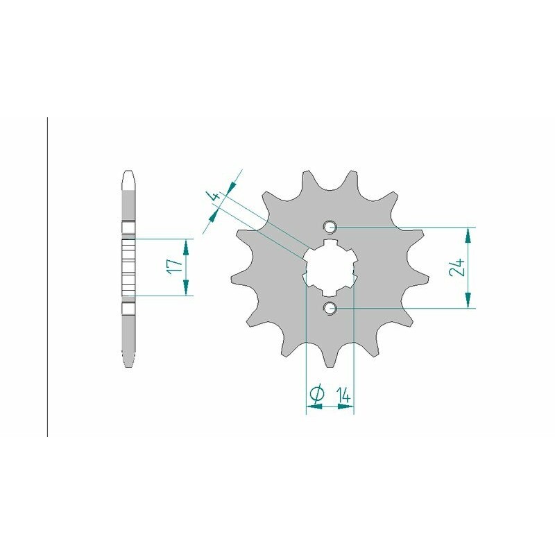 Piñón AFAM acero estándar 49102 - Paso 420
