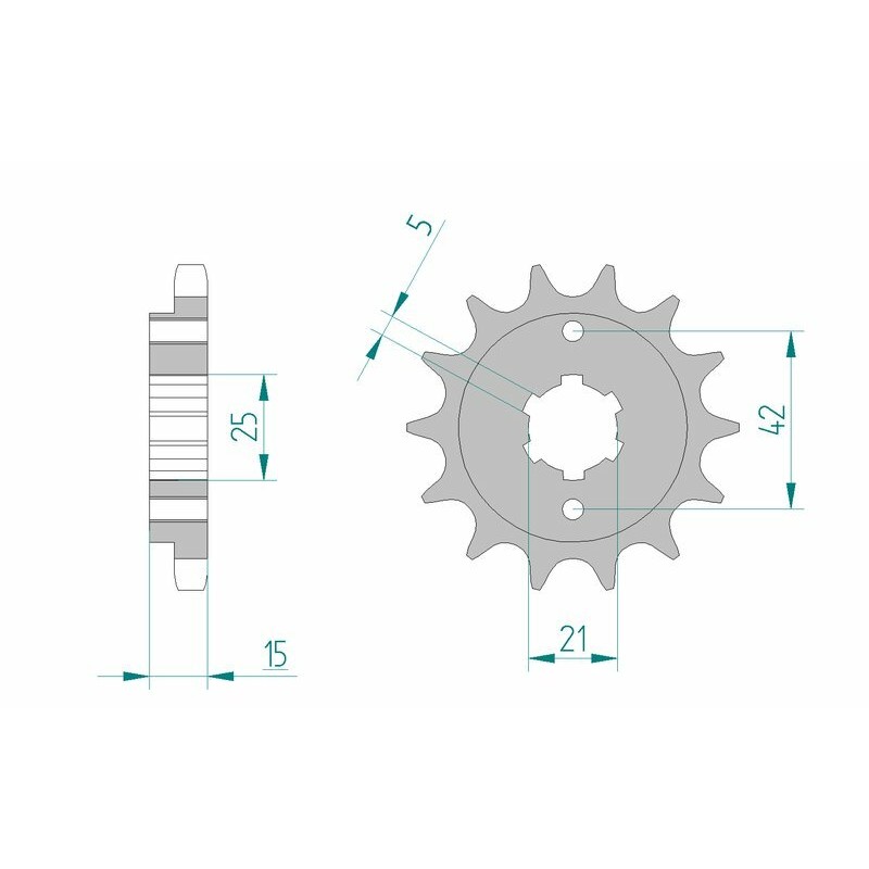 Piñón AFAM acero estándar 52500 - Paso 530