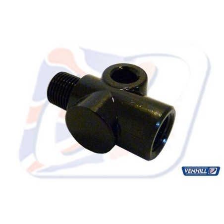 Conector recto M10x1 Venhill sujeción negro