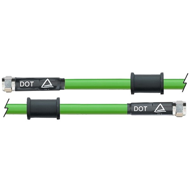 Latiguillo metálico verde Venhill 175mm tuercas cromadas