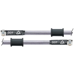 Latiguillo metálico transparente Venhill 225mm tuercas cromadas