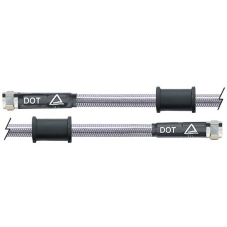 Latiguillo metálico transparente Venhill 700mm tuercas cromadas