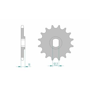 Piñón AFAM acero estándar 55201 - Paso 428