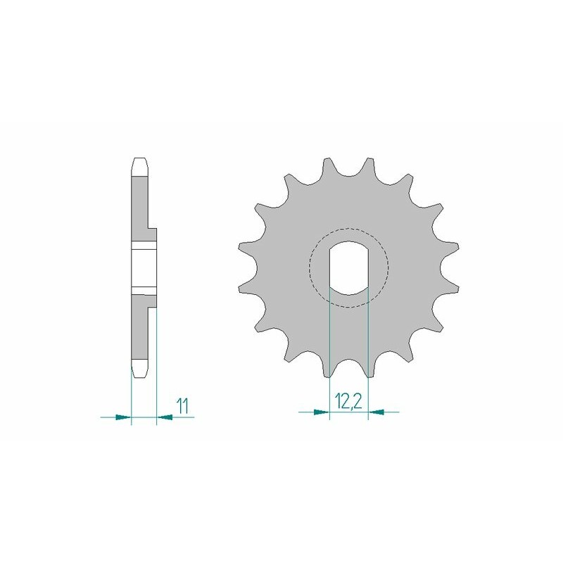 Piñón AFAM acero estándar 55201 - Paso 428