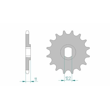 Piñón AFAM acero estándar 55201 - Paso 428