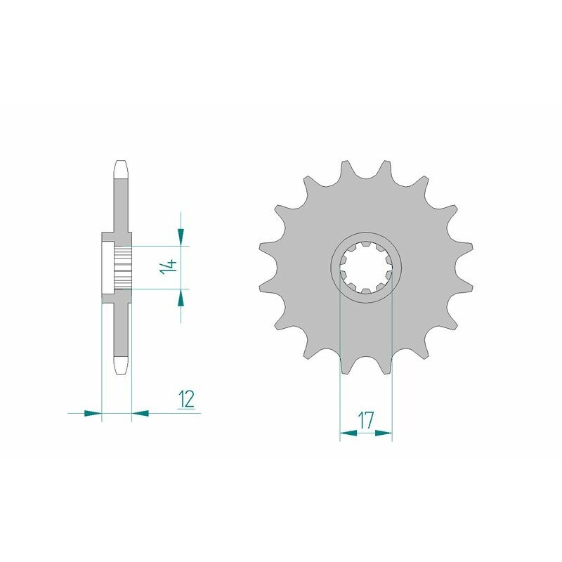 Piñón AFAM acero estándar 58102 - Paso 420
