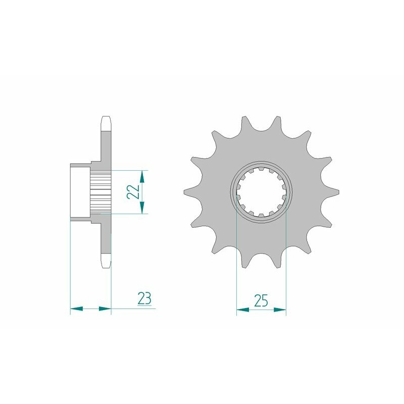 Piñón AFAM acero estándar 58500 - Paso 520