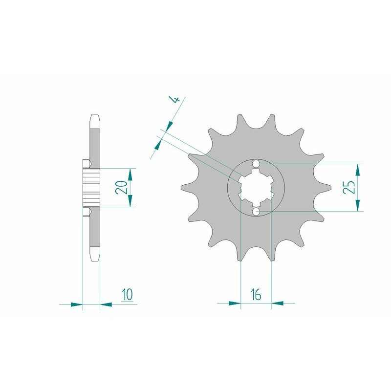 Piñón AFAM acero estándar 64200 - Paso 520