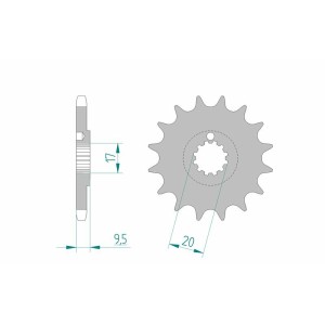 Piñón AFAM acero autolimpiable 94202 - Paso 428