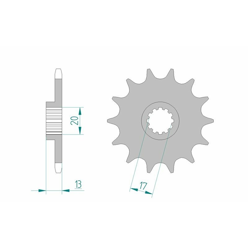 Piñón AFAM acero estándar 94215 - Paso 520