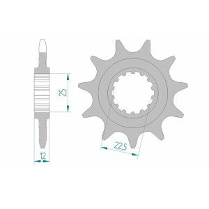 Piñón AFAM acero estándar 97200 - Paso 520