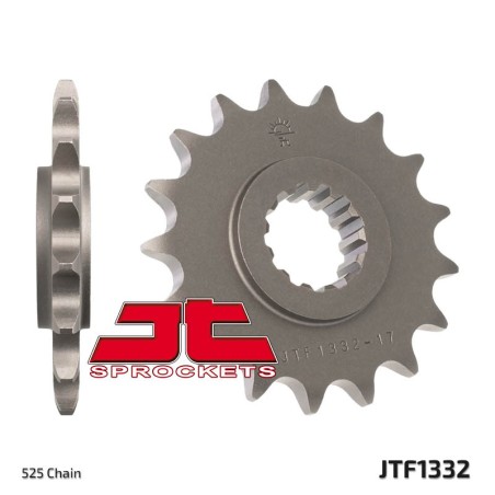 Piñón JT SPROCKETS acero estándar 1332 - Paso 525