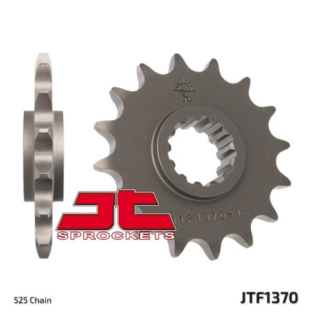Piñón JT SPROCKETS acero estándar 1370 - Paso 525