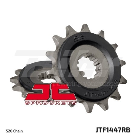 Piñón con goma anti-ruido JT SPROCKETS acero 1447 - 520