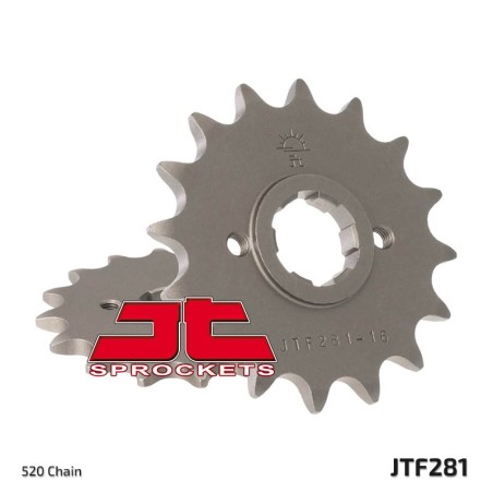 Piñón JT SPROCKETS acero estándar 281 - Paso 520