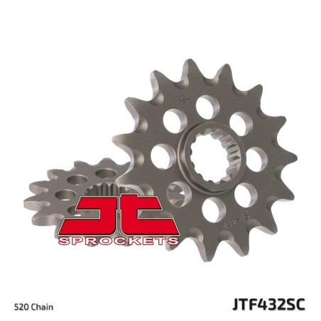 Piñón JT SPROCKETS acero autolimpiable 432 - Paso 520