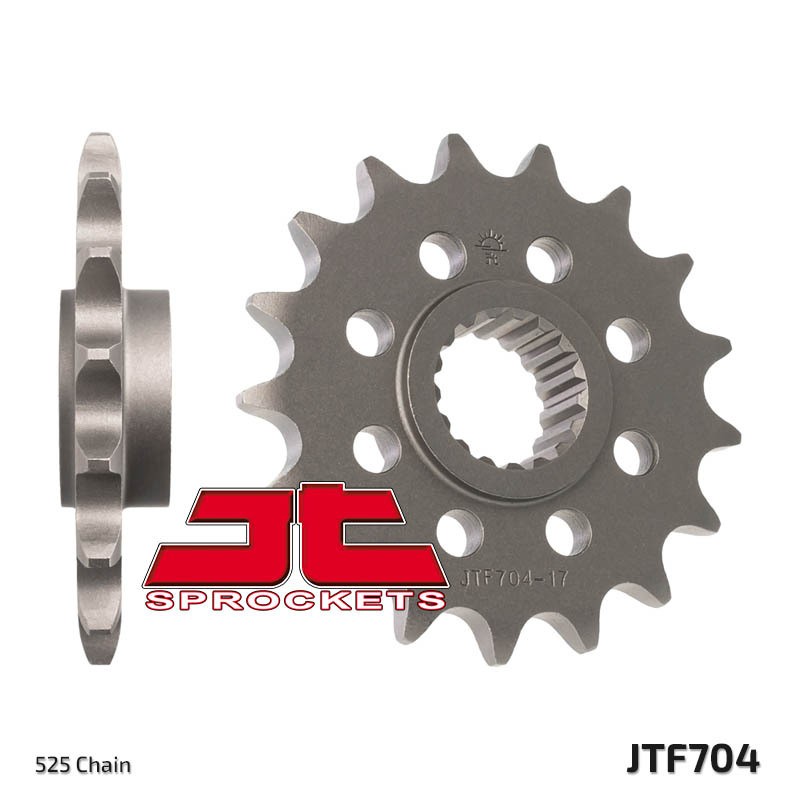 Piñón JT SPROCKETS acero estándar 704 - Paso 525
