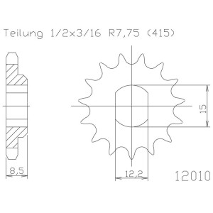 Piñon ESJOT Acero 50-12010 9 dientes