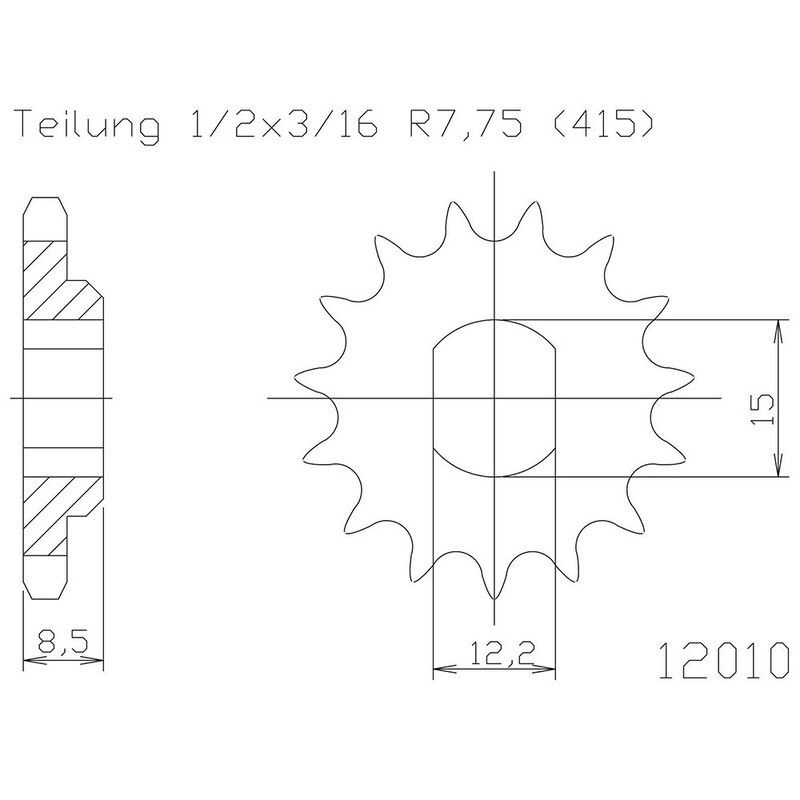 Piñon ESJOT Acero 50-12010 9 dientes