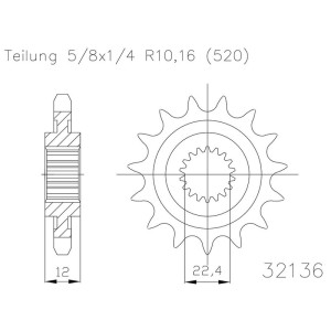 Piñon ESJOT Acero 50-32136 10 dientes