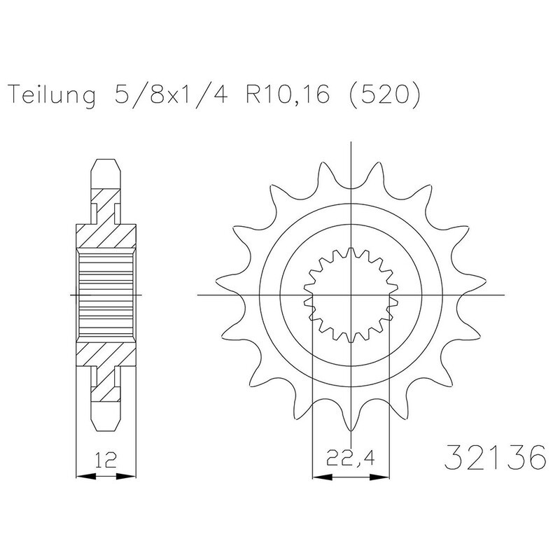 Piñon ESJOT Acero 50-32136 10 dientes