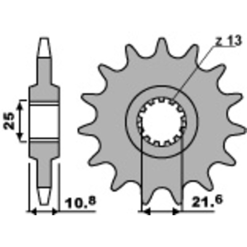 Piñón PBR acero estándar 2086 - 525