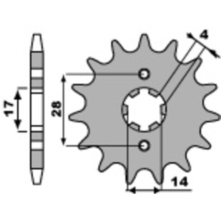 Piñón PBR acero estándar 2107 - 420