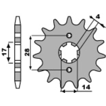 Piñón PBR acero estándar 2107 - 420