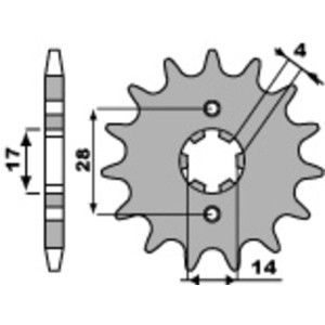 Piñón PBR acero estándar 2118 - 428