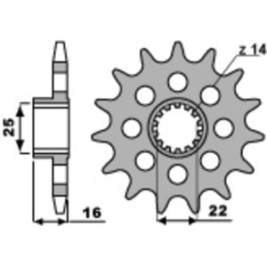 Piñón PBR acero estándar 2171 - 520