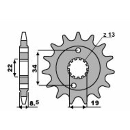 Piñón PBR acero estándar 2276 - 520