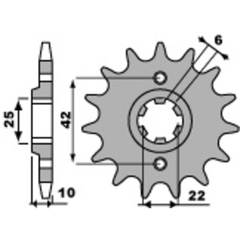 Piñón PBR acero estándar 349 - 520