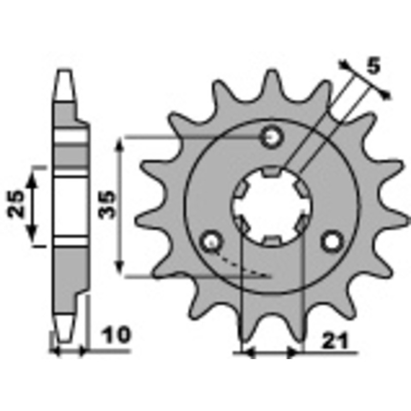 Piñón PBR acero estándar 412 - 520